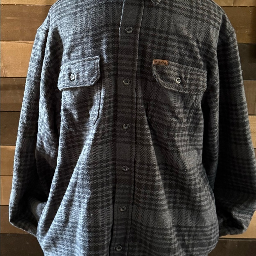 ORVIS Men's Black Plaid Jacket